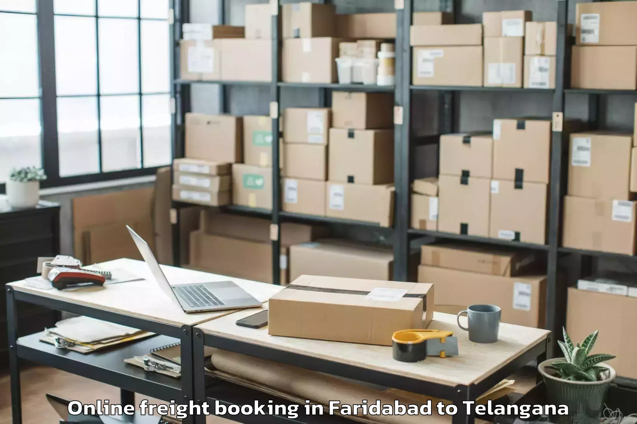 Professional Faridabad to Mancherial Online Freight Booking